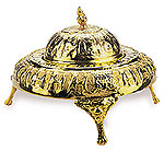 Gold Plated Sugar/Caviar Bowl iran metal work art work brass cupper felez iron ahan