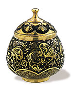 Embossed Candy Pot (Type I) iran metal work art work brass silver gold cupper felez iron ahan