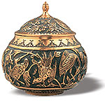Embossed Candy Pot (Type II) iran metal work art work brass silver gold cupper felez iron ahan