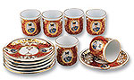 iran hand craft art work Porcelain galss Cups & Saucers (Naseredin Shah-e-Qagar Antique Design)