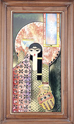Mirror Decorated Painting (Type I) iran wood work art box khatam inlay carpenter 