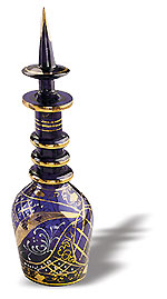 iran hand craft art work Porcelain galss Transparent Gold Embossed Jar