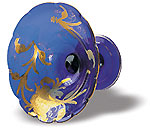 iran hand craft art work Porcelain galss Transparent Gold Embossed Nuts Bowl