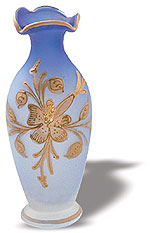 iran hand craft art work Porcelain galss Opaque Gold Embossed Small Vase (Reza Design)