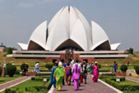 The Bah??House of Worship in India attracts an average of 4 million visitors a year.