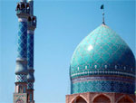 kerm friday mosque blue iran