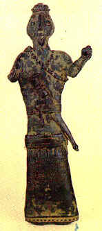 Metallic statute of human- Lorestan (2000 B.C.)